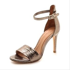 JOIE -  Jaclyn Leather Metallic Strappy Stiletto Sandal